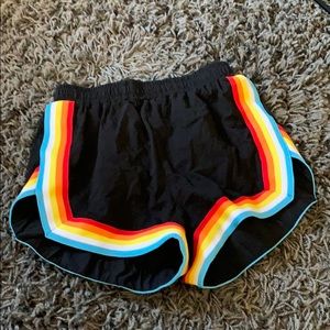 Rainbow gym shorts